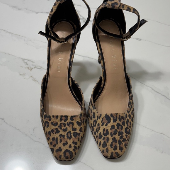 Gianni Bini Shoes - Gianni Bini Leopard Suede Ankle Strap Pumps Heels 9.5